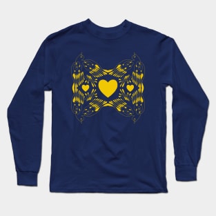 Yellow birds with hearts Long Sleeve T-Shirt